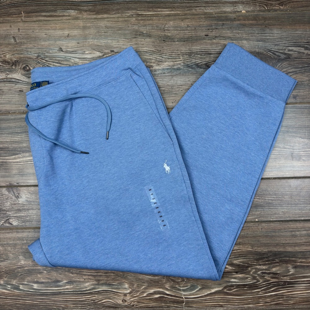 Polo Ralph Lauren Mens 3XB Joggers Blue Heathered Pony Logo NWOT